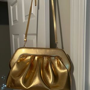 Themoire’s Bios gold handbag